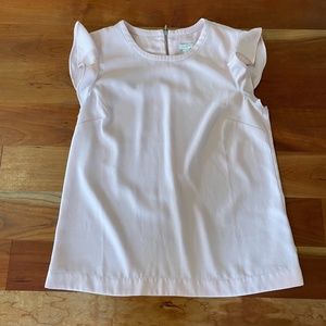 LOFT Cream Ruffle Sleeveless Blouse